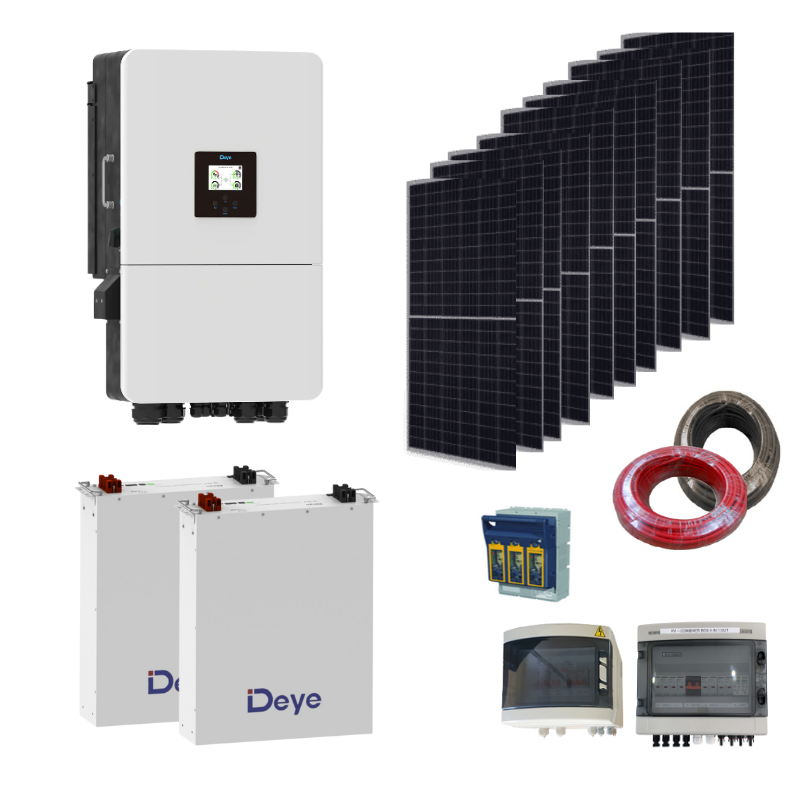 8kw Deye Hybrid Kit with Deye 5.12kw Batteries
